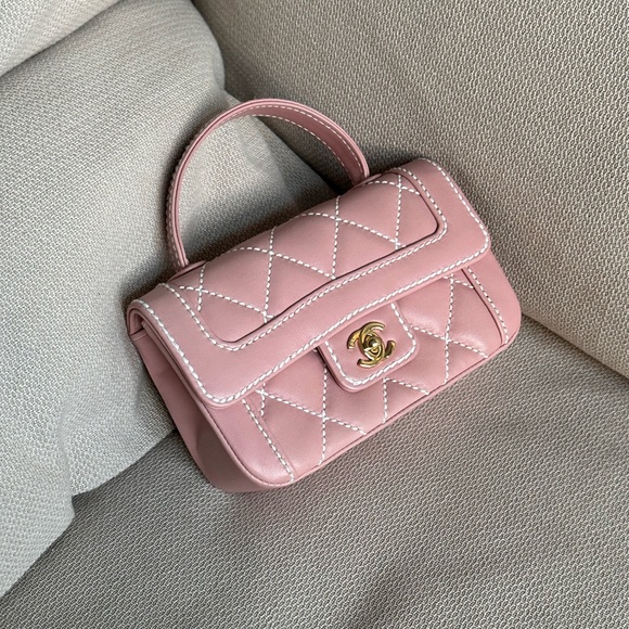 CHANEL Bags Chanelpink Wild Stitches Kelly Handle Bag Mini Poshmark